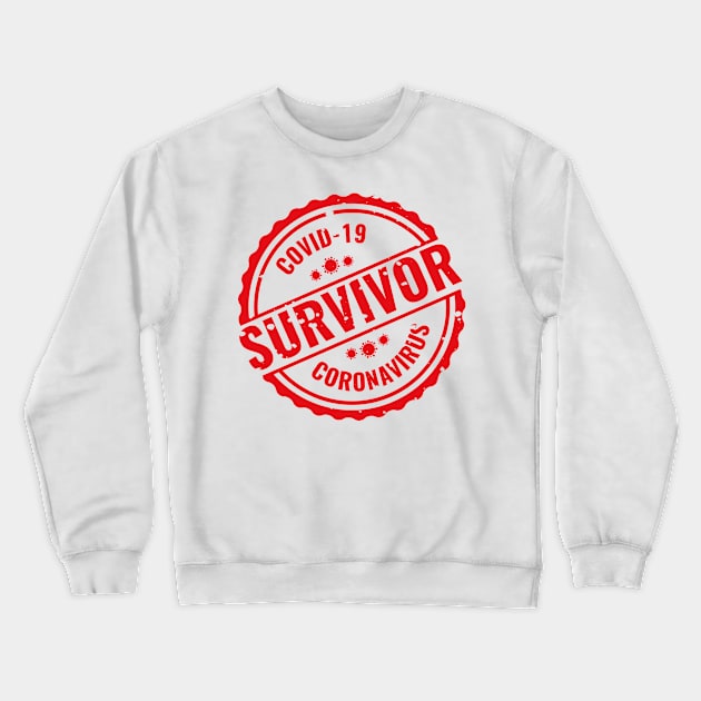 Covid Survivor Crewneck Sweatshirt by Tamie